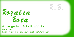 rozalia bota business card